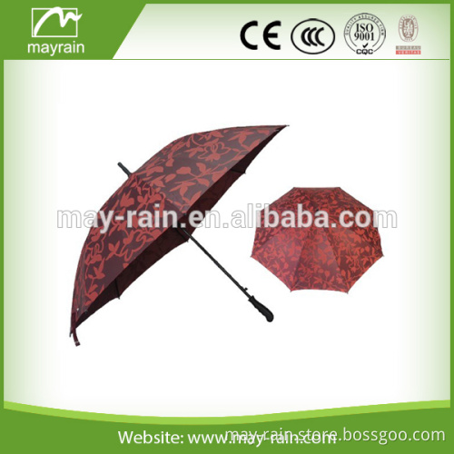 Red all over print fashion lady rain umbrella
